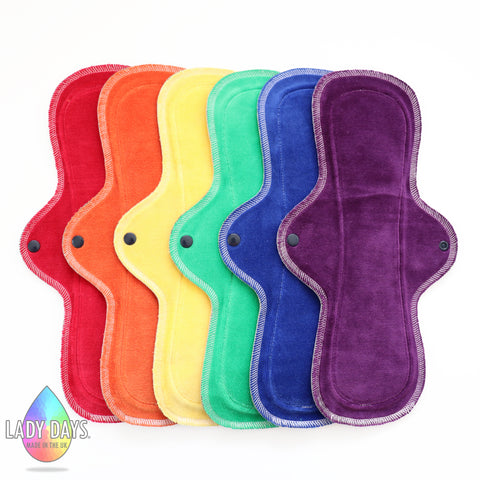 14" Rainbow Lux Pad Set - Lady Days Cloth Pads