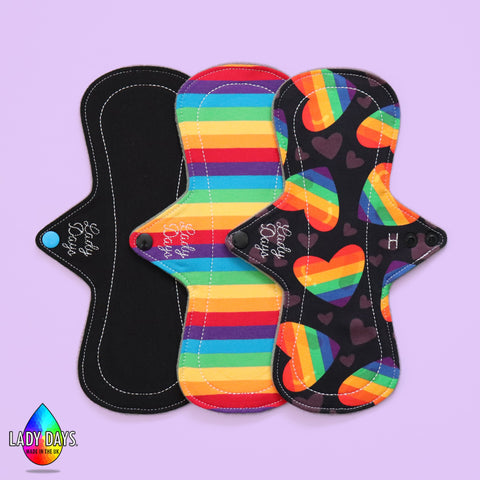 10" Heavy Cloth Menstrual Pad Set | Made in the U.K by Lady Days™
