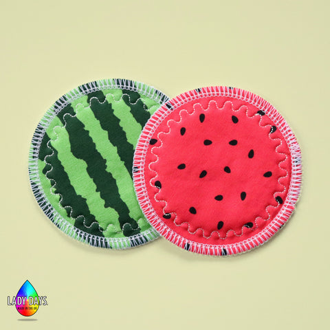 Water Melon design Reusable Washable Breast Pads | Made in the U.K by Lady Days
