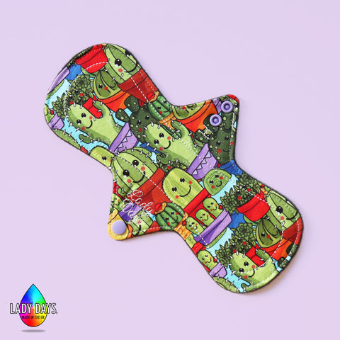 Cactus Print Heavy Reusable Cloth Sanitary Pad | Made in the U.K by Lady Days™