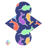 Narwhals Print Reusable Cloth Sanitary Pad | Made in the U.K by Lady Days