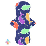 Narwhals Print Reusable Cloth Sanitary Pad | Made in the U.K by Lady Days
