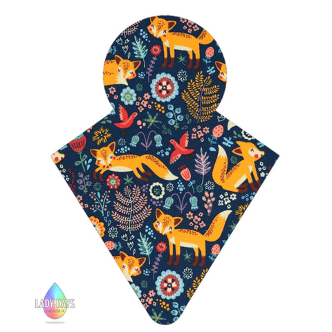 Forest Fox Print Cloth Sanitary Pad | Made in the U.K by Lady Days™