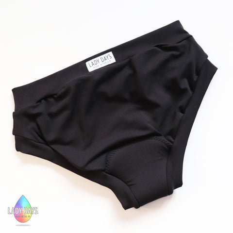 LADY DAYS BLACK ORGANIC PERIOD PANTS - MEDIUM
