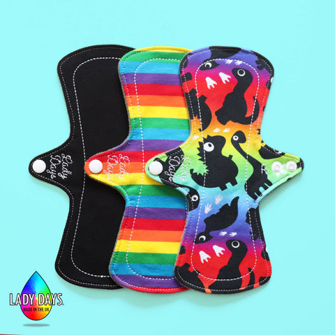 Lady Days reusable cloth pad set of regular 9" pads 