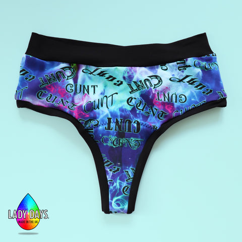 *SECONDS* LADY DAYS HIGH WAISTED THONG PERIOD PANTS - SMALL