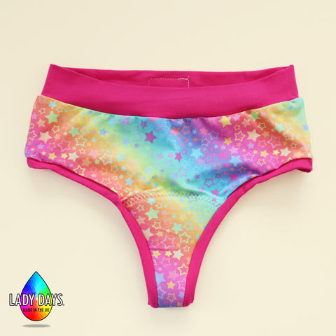 *SECONDS* LADY DAYS HIGH WAISTED THONG PERIOD PANTS - SMALL