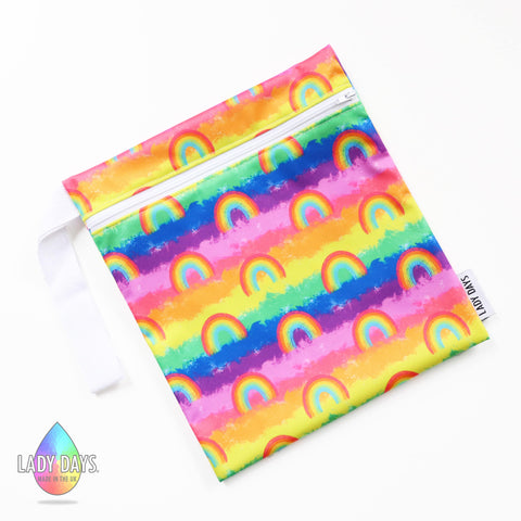 Medium Wet Bag - DOUBLE RAINBOW | Made in the U.K by Lady Days™
