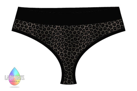 LADY DAYS CLOTH PADS SCRUNDIES PANTS - DARK LEOPARD PRINT