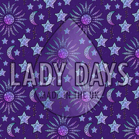 LADY DAYS REUSABLE CLOTH MENSTRUAL PAD CUSTOM MADE IN MOON AND STARS PRINT