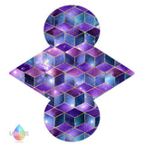 LADY DAYS REUSABLE CLOTH MENSTRUAL PAD CUSTOM MADE IN MYSTIC CUBES PRINT