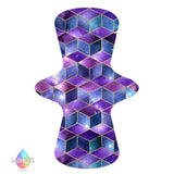 LADY DAYS REUSABLE CLOTH MENSTRUAL PAD CUSTOM MADE IN MYSTIC CUBES PRINT