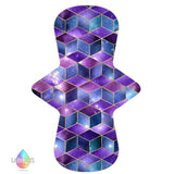 LADY DAYS REUSABLE CLOTH MENSTRUAL PAD CUSTOM MADE IN MYSTIC CUBES PRINT