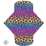 LADY DAYS REUSABLE CLOTH MENSTRUAL PAD CUSTOM MADE IN RAINBOW LEOPARD PRINT