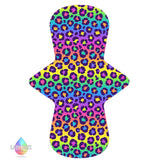 LADY DAYS REUSABLE CLOTH MENSTRUAL PAD CUSTOM MADE IN RAINBOW LEOPARD PRINT