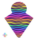 LADY DAYS REUSABLE CLOTH MENSTRUAL PAD CUSTOM MADE IN RAINBOW ZEBRA PRINT