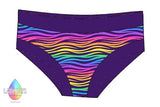 LADY DAYS CLOTH PADS PERIOD PANTS IN RAINBOW ZEBRA PRINT