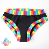 LADY DAYS PERIOD PANTS - RAINBOW BANDS - Lady Days Cloth Pads