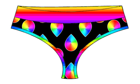 Rainbow Drop Print Period Pants | Made in the U.K by Lady Days