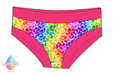 Rainbow Drops Print Scrundies Pants | Made in the U.K by Lady Days™