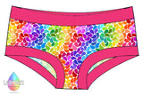 Rainbow Drops Print Scrundies Pants | Made in the U.K by Lady Days™