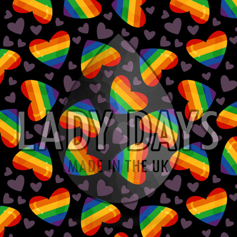 Period Pants - Rainbow Hearts Print | Made in the U.K by Lady Days™
