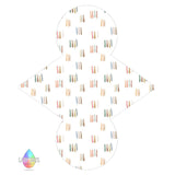 LADY DAYS CLOTH PADS ORGANIC REUSABLE CLOTH PADS WATERCOLOUR RAINBOW DASH REUSABLE CLOTH PAD MADE IN THE UK 