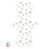 LADY DAYS CLOTH PADS ORGANIC REUSABLE CLOTH PADS WATERCOLOUR RAINBOW DASH REUSABLE CLOTH PAD MADE IN THE UK 