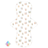 LADY DAYS CLOTH PADS ORGANIC REUSABLE CLOTH PADS WATERCOLOUR RAINBOW DASH REUSABLE CLOTH PAD MADE IN THE UK 