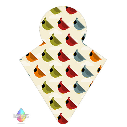 Cardinal Bird Print Cloth Sanitary Pad | Made in the U.K by Lady Days™