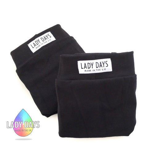 Lady Days Basics - Organic Solid Black Scrundies