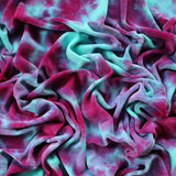 LADY DAYS CLOTH MENSTRUAL PADS TOPPED WITH HAND DYED COTTON VELOUR IN MAGENTA BURST