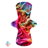 LADY DAYS CLOTH MENSTRUAL PADS TOPPED WITH HAND DYED COTTON VELOUR IN SOFT BRIGHTS