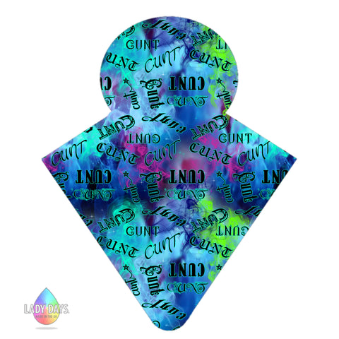lady days reusable cloth pads custom made in cunt fabric print