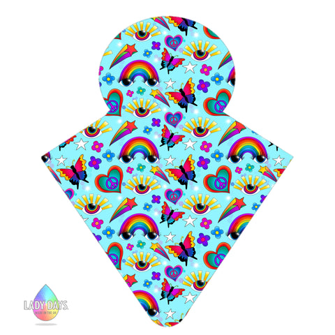 lady days reusable cloth pad custom made in positivity cloud print