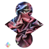 LADY DAYS CLOTH MENSTRUAL PADS TOPPED WITH HAND DYED COTTON VELOUR IN MAROON GLOW