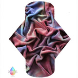 LADY DAYS CLOTH MENSTRUAL PADS TOPPED WITH HAND DYED COTTON VELOUR IN MAROON GLOW