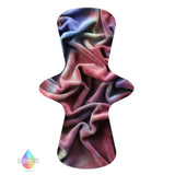 LADY DAYS CLOTH MENSTRUAL PADS TOPPED WITH HAND DYED COTTON VELOUR IN MAROON GLOW