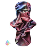 LADY DAYS CLOTH MENSTRUAL PADS TOPPED WITH HAND DYED COTTON VELOUR IN MAROON GLOW