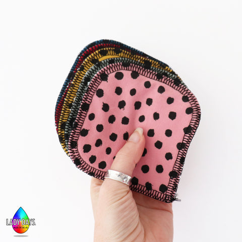 LADY DAYS Organic reusable facial rounds set of 5 wipes