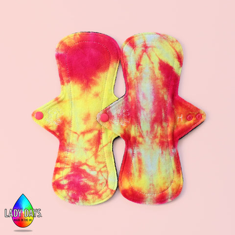 Hand Dyed Velour Reusable Cloth Sanitary Pad | Made in the U.K by Lady Days™