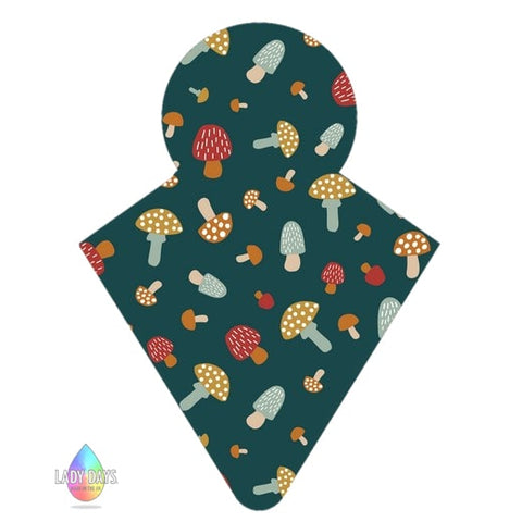 Mushroom Print Cloth Sanitary Pad | Made in the U.K by Lady Days