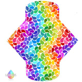 Rainbow Drops Print Cloth Sanitary Pad | Made in the U.K by Lady Days™