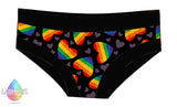 Period Pants - Rainbow Hearts Print | Made in the U.K by Lady Days™